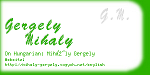 gergely mihaly business card